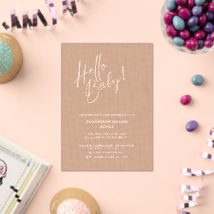 Invitation minimale et neutre pour Baby Shower en 
