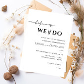 Invitation minimale et simple pour le dîner de rép