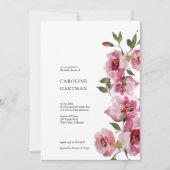 Invitation minimale florale pour une fête de maria (Devant)