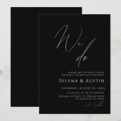 Invitation minimale manuscrite Rien de fantaisiste (Devant / Derrière)