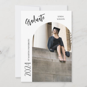 Invitation minimale moderne à deux diplômes photo