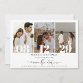 Invitation minimale moderne de Faire-part de date  (Devant)