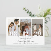 Invitation minimale moderne de Faire-part de date  (Debout devant)