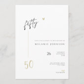 Invitation minimale moderne pour 50e anniversaire (Devant)
