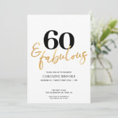 Invitation minimale moderne pour 60e anniversaire (Debout devant)