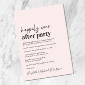 Invitation minimale moderne rose pour réception de