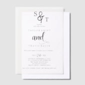 Invitation minimale moderne Vellum (Compenser)
