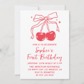Invitation minimale pour 1er anniversaire thème ce (Devant)