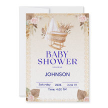 Invitation minimale pour Baby Shower | Moderne et 
