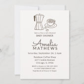 Invitation minimale pour Baby Shower sur le thème  (Devant)