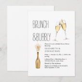 Invitation minimale pour Brunch et bulles (Devant / Derrière)