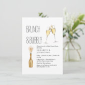 Invitation minimale pour Brunch et bulles (Debout devant)