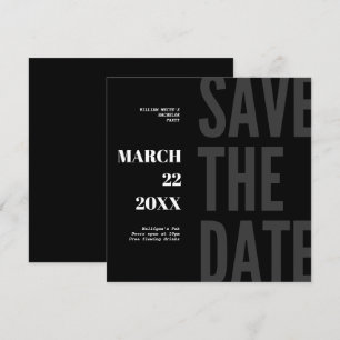 Invitation minimale pour enterrement de vie de gar