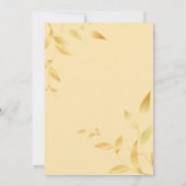 Invitation minimale pour Iftar avec cadre de feuil (Dos)