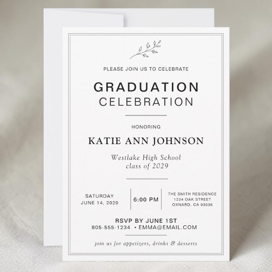 Invitation minimale pour la célébration de la remi