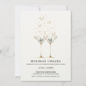 Invitation minimale pour la fête de Noël Holiday C (Devant)