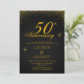 Invitation minimale pour les 50 ans de mariage (Debout devant)