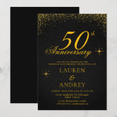 Invitation minimale pour les 50 ans de mariage (Devant / Derrière)