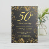 Invitation minimale pour les 50 ans de mariage (Debout devant)