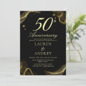 Invitation minimale pour les 50 ans de mariage (Debout devant)