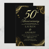 Invitation minimale pour les 50 ans de mariage (Devant / Derrière)