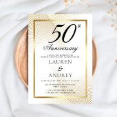 Invitation minimale pour les 50 ans de mariage