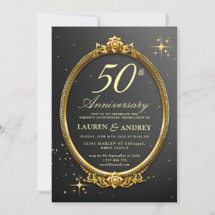 Invitation minimale pour les 50 ans de mariage