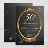 Invitation minimale pour les 50 ans de mariage (Devant / Derrière)