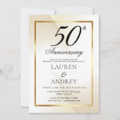 Invitation minimale pour les 50 ans de mariage (Devant)