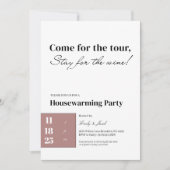 Invitation minimale pour pendaison de crémaillère (Devant)