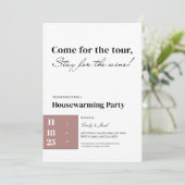 Invitation minimale pour pendaison de crémaillère (Debout devant)