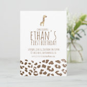 Invitation minimale pour un anniversaire sur le th (Debout devant)