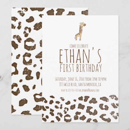 Invitation minimale pour un anniversaire sur le th (Devant / Derrière)