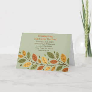 Invitation minimale pour un dîner de Friendsgiving