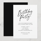 Invitation minimale pour une fête d'anniversaire (Devant / Derrière)