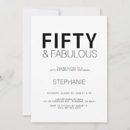 Invitation minimale pour une fête d'anniversaire d