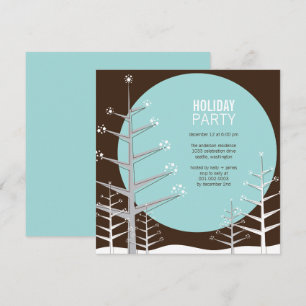 Invitation minimale pour une fête de Noël sur le t