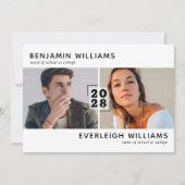 Invitation minimale pour une fête de remise de dip (Devant)