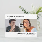 Invitation minimale pour une fête de remise de dip (Debout devant)