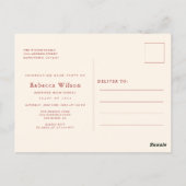 Invitation minimale rétro pour la fête de remise d (Dos)