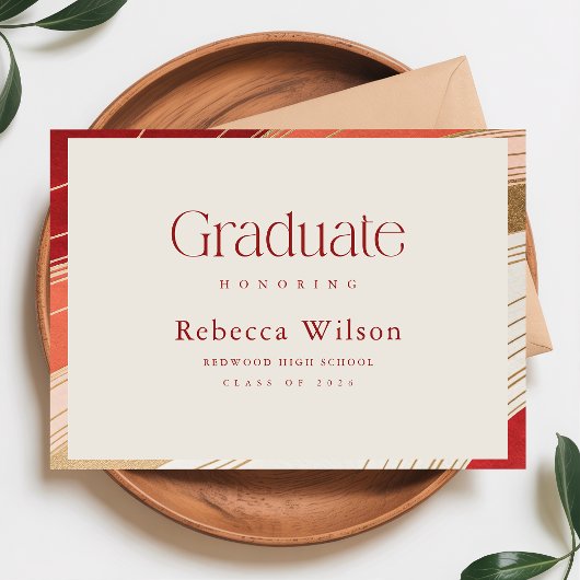 Invitation minimale rétro pour la fête de remise d