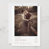 Invitation minimale rustique rose poussiéreuse, c' (Dos)