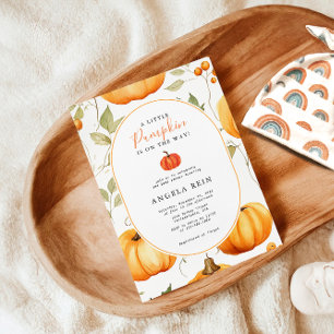 Invitation Minimale Un Peu Citrouille L'Automne Feuille Baby