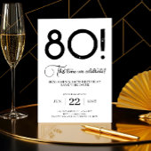 Invitation minimale unique pour les 80 ans 