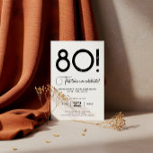 Invitation minimale unique pour les 80 ans 