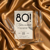 Invitation minimale unique pour les 80 ans 