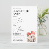 Invitation Minimalisme avec une demande en mariage de mariage (Debout devant)