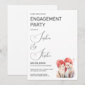 Invitation Minimalisme avec une demande en mariage de mariage (Devant / Derrière)