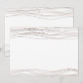 Invitation Minimalisme Blanc Rose Gris Abstrait Lignes Delica (Devant / Derrière)