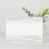 Invitation Minimalisme Blanc Rose Gris Lignes délicates (Debout devant)